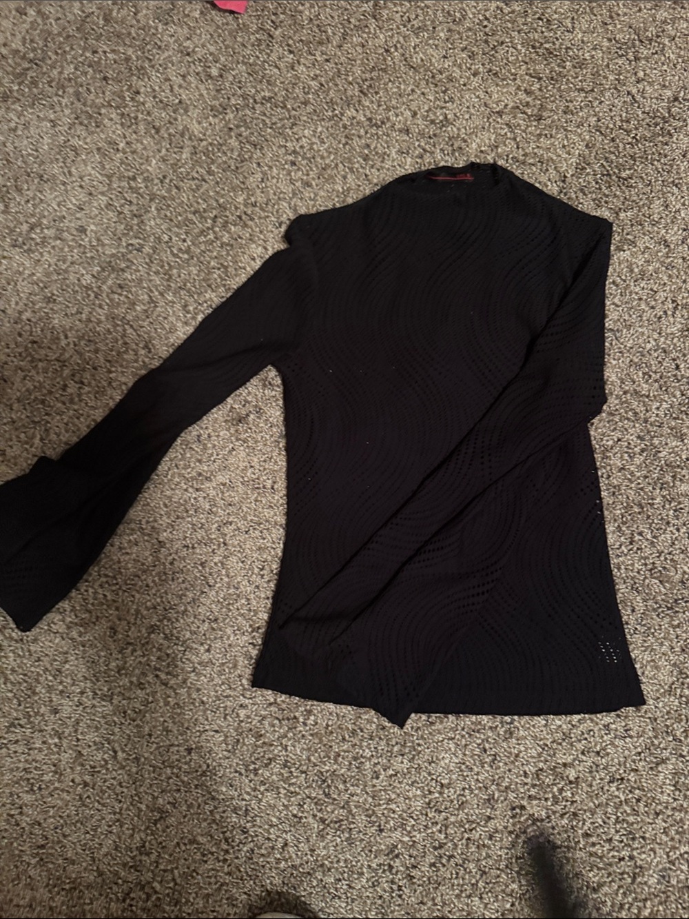 Black Long Sleeve Knit Tee - Women
